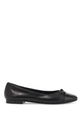 'BALLET FLATS WITH PATENT POINTED TOE