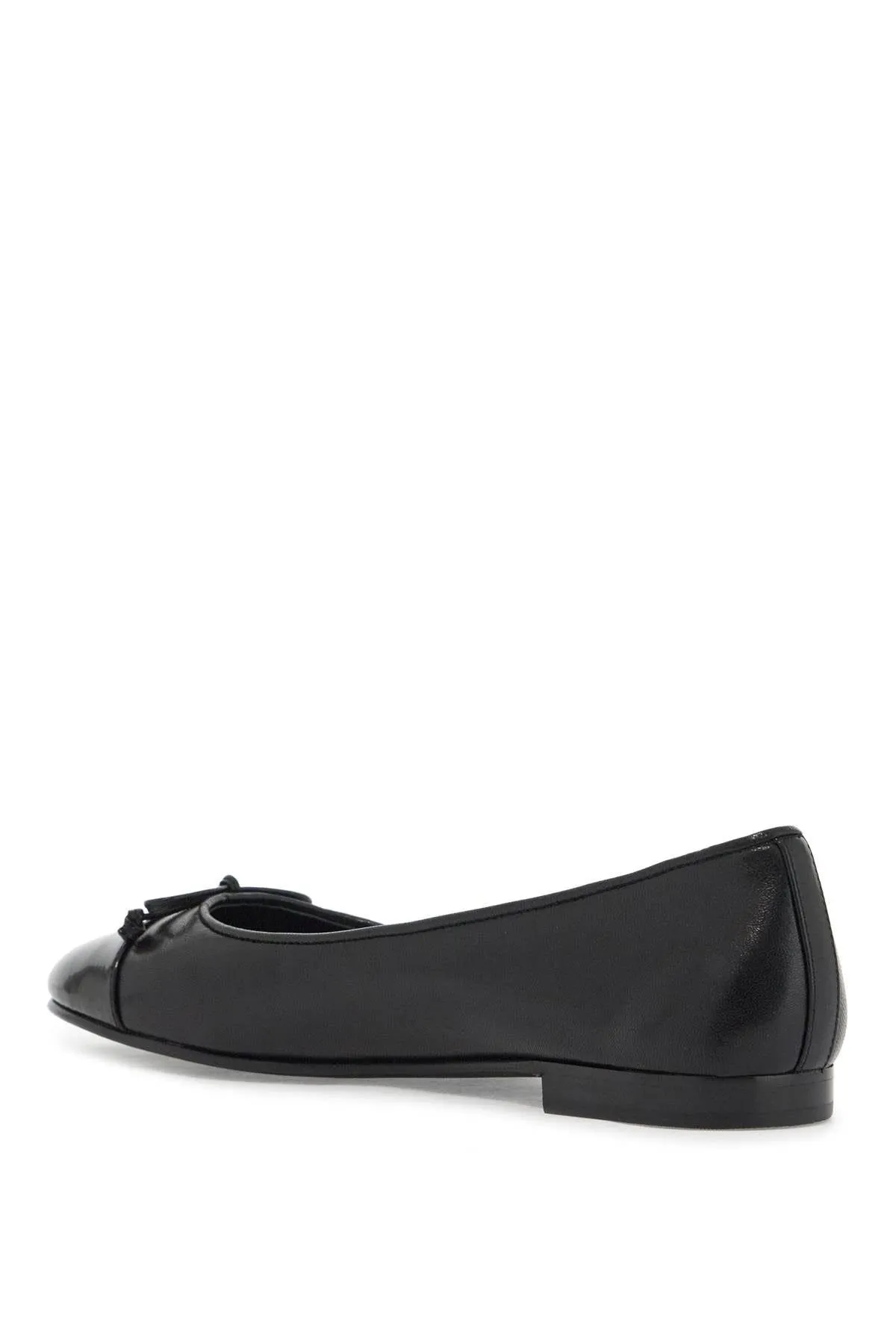 'BALLET FLATS WITH PATENT POINTED TOE