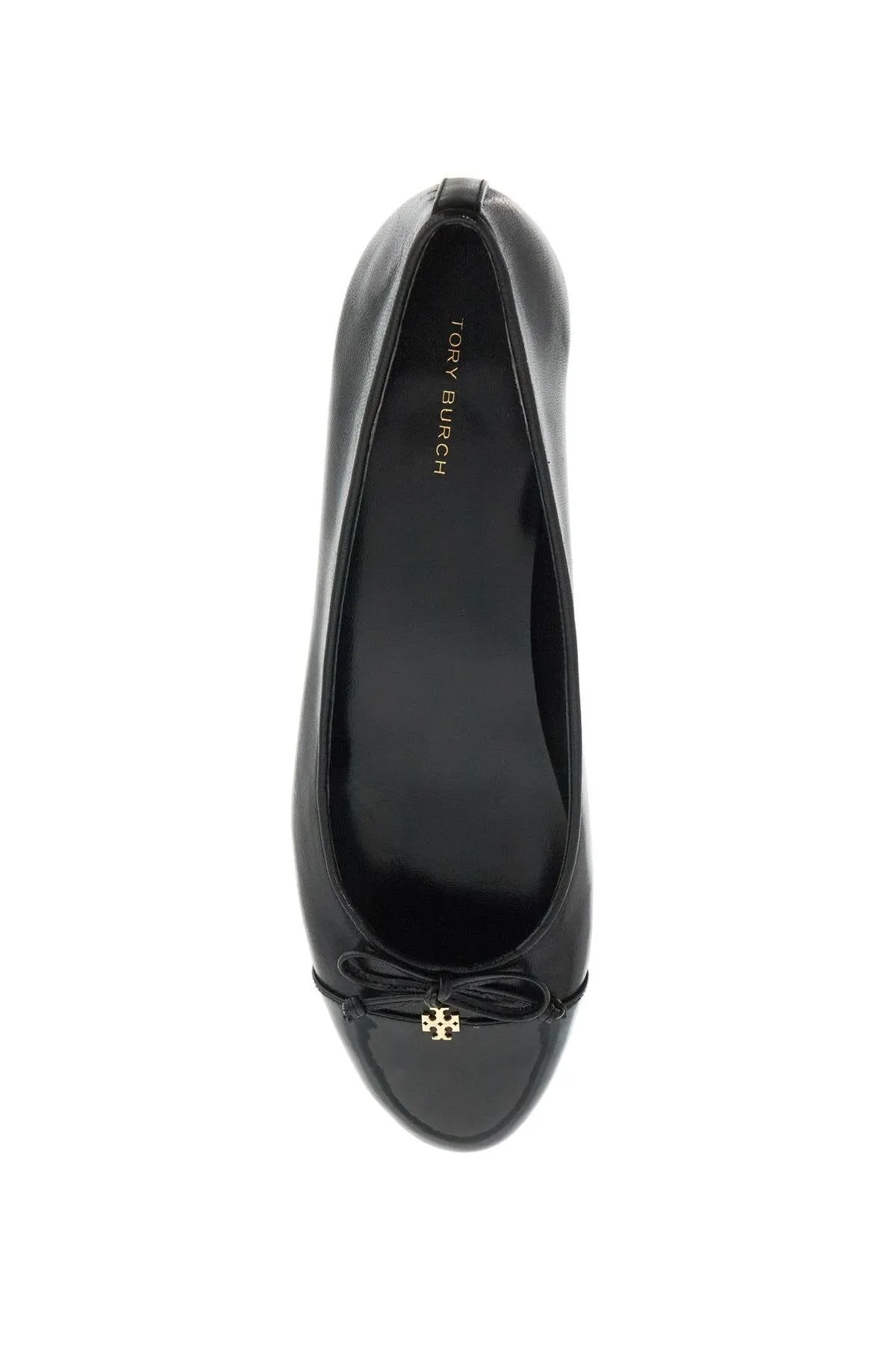 'BALLET FLATS WITH PATENT POINTED TOE