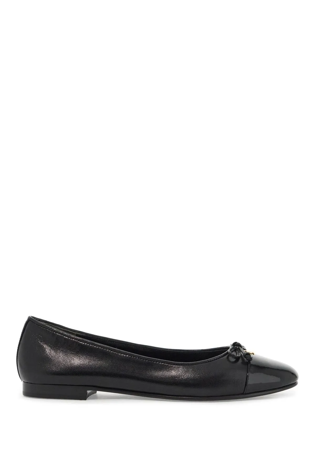 'BALLET FLATS WITH PATENT POINTED TOE