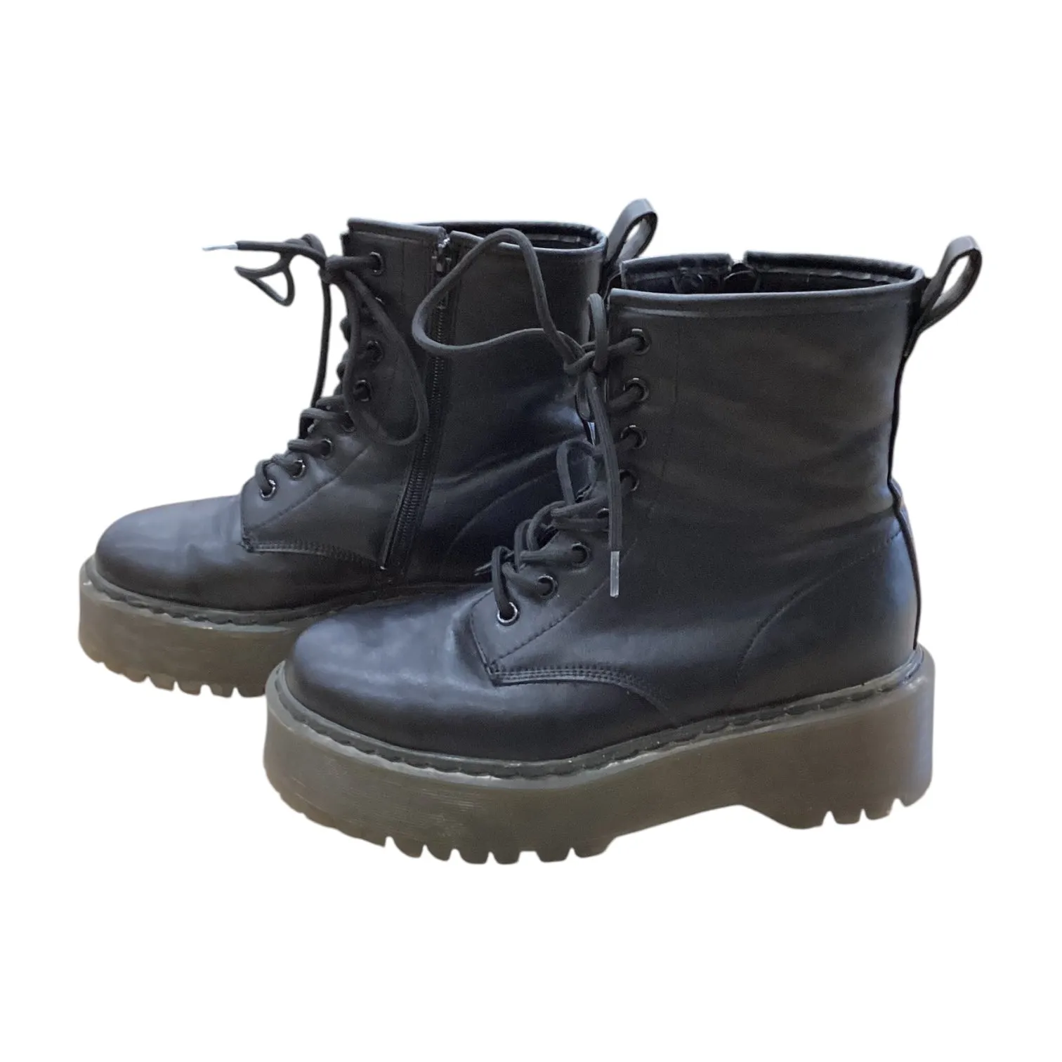 Boots Combat By Forever 21 In Black, Size: 7.5