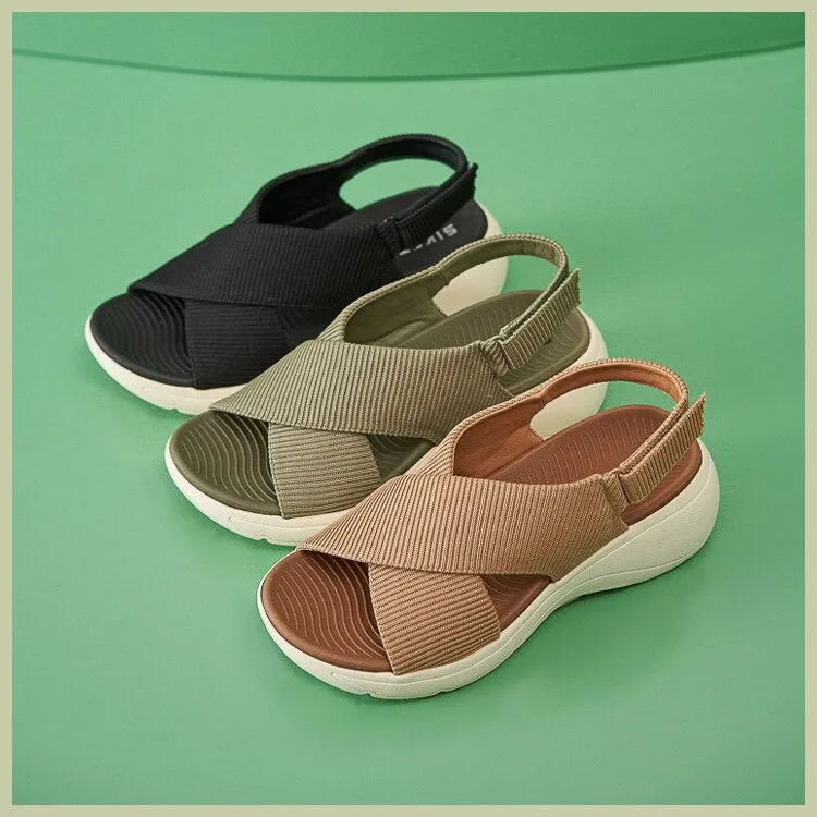 Cuzcare Women Orthopedic Sandals Bunions Beach Elastic Band Memory Foam Summer
