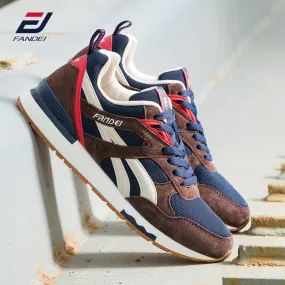 FANDEI winter retro running shoes for men outdoor sport shoes men sneakers men walking jogging shoes genuine suede leather PE