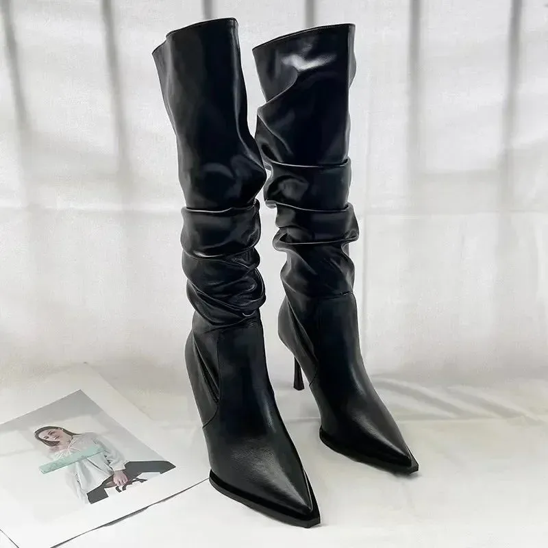 Funki Buys | Boots | Women's Fashion Pointed Toe Stiletto Boots