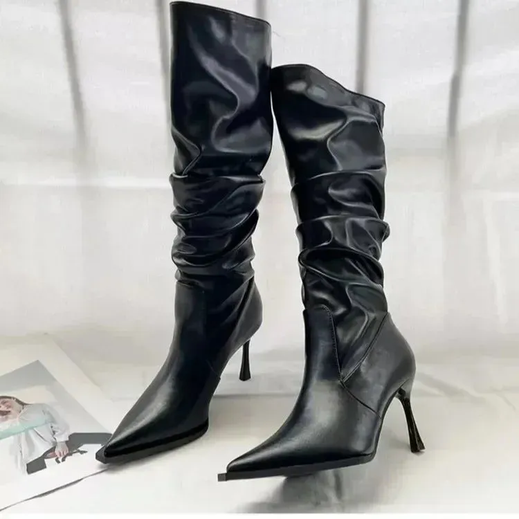 Funki Buys | Boots | Women's Fashion Pointed Toe Stiletto Boots