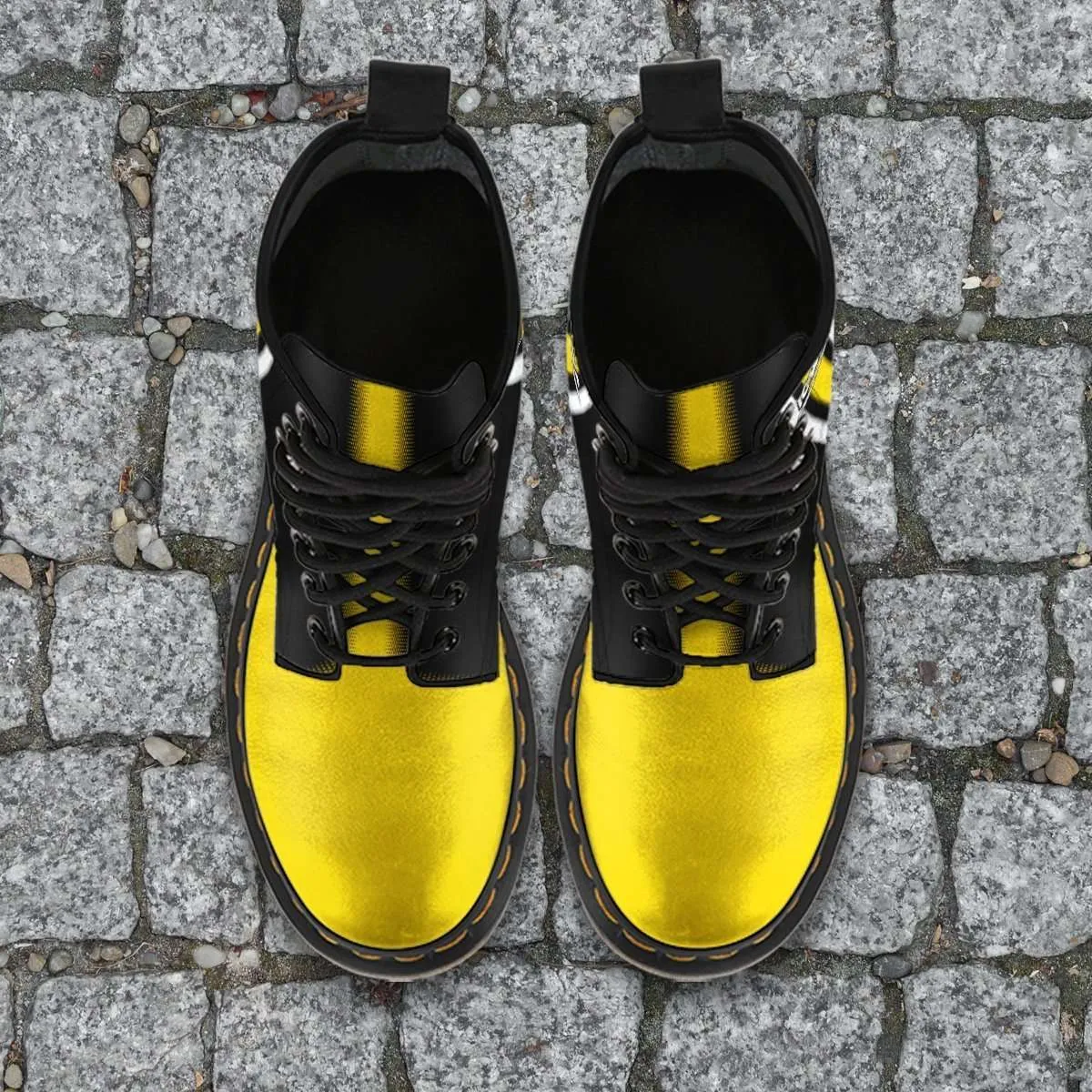 #HawksSoar Iowa Fan Faux Leather 7 Eye Lace-up Boots