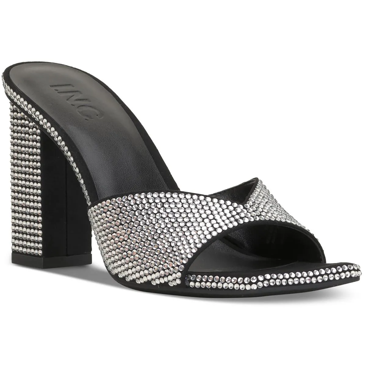 INC Womens Belle Sequined Slip-On Heels