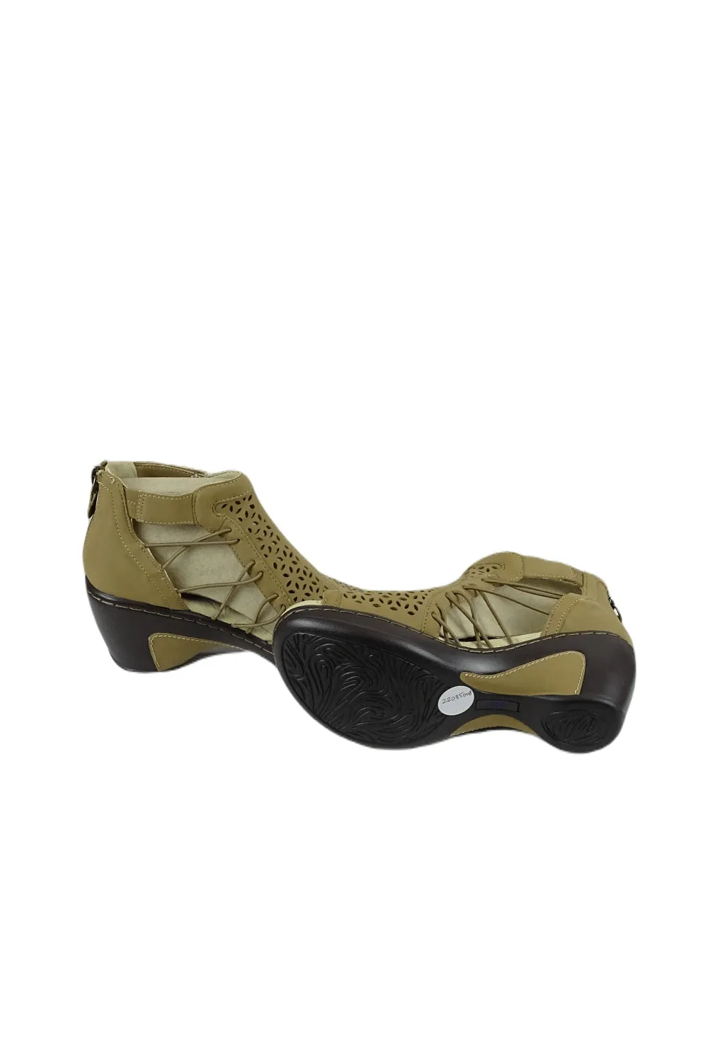 JBU Memory Foam Brown Sandals 7