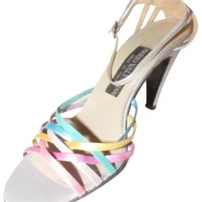 Mario Valentino Vintage Strappy Pink Teal Purple Pumps