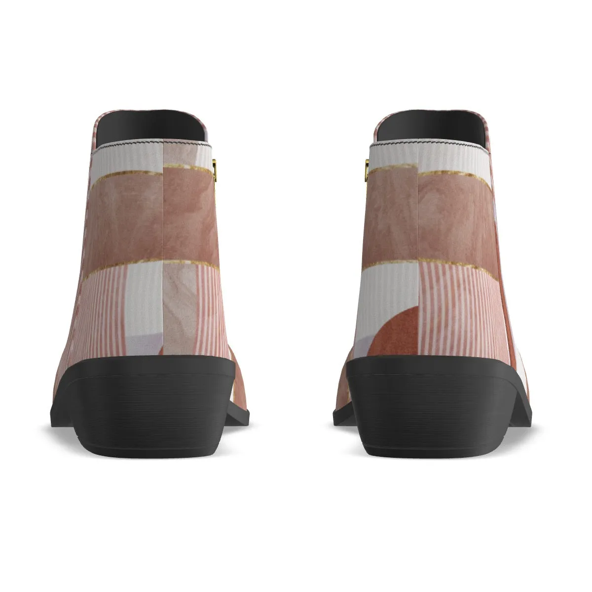 Men's Fashion Boots pinkish  theme , 64