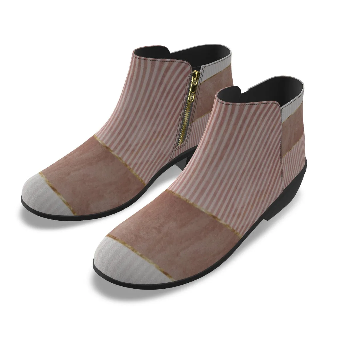 Men's Fashion Boots pinkish  theme , 64