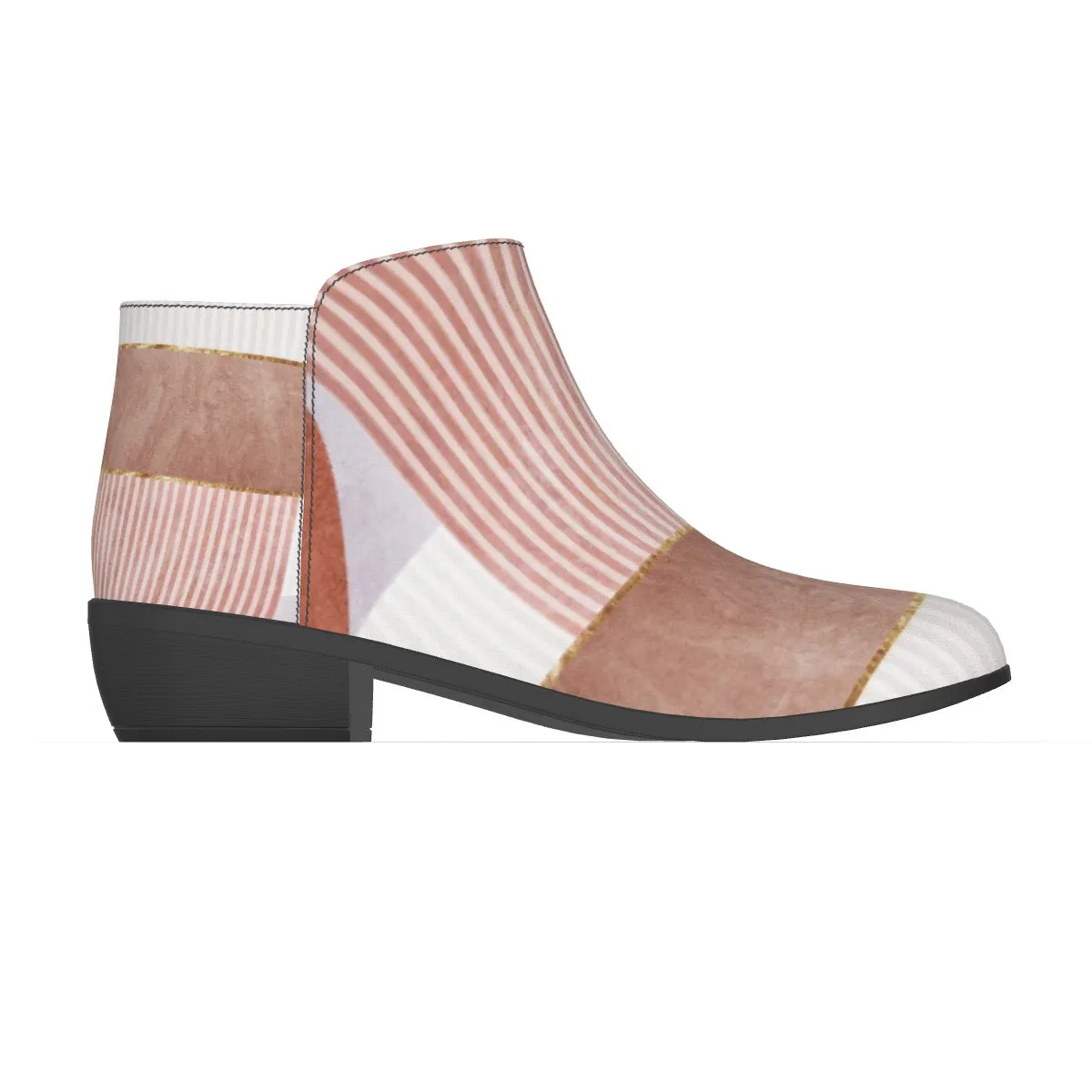Men's Fashion Boots pinkish  theme , 64
