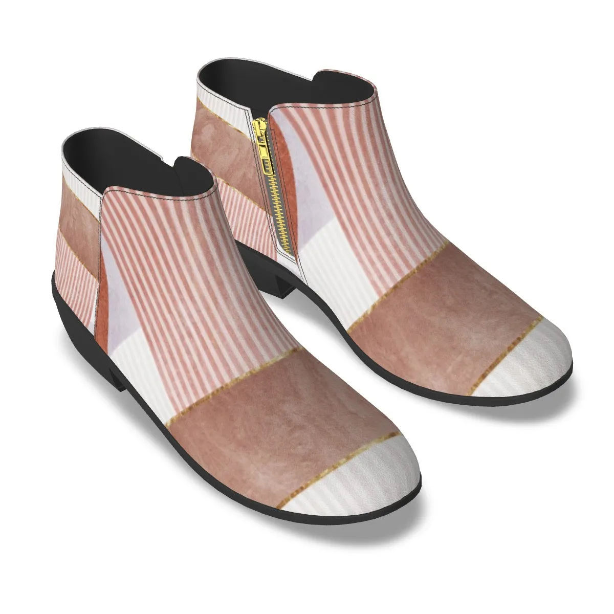 Men's Fashion Boots pinkish  theme , 64