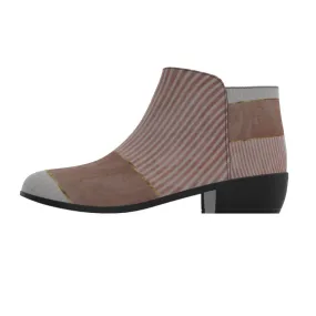 Men's Fashion Boots pinkish  theme , 64