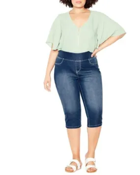 Mindy Crop Butter Denim | Medium Wash