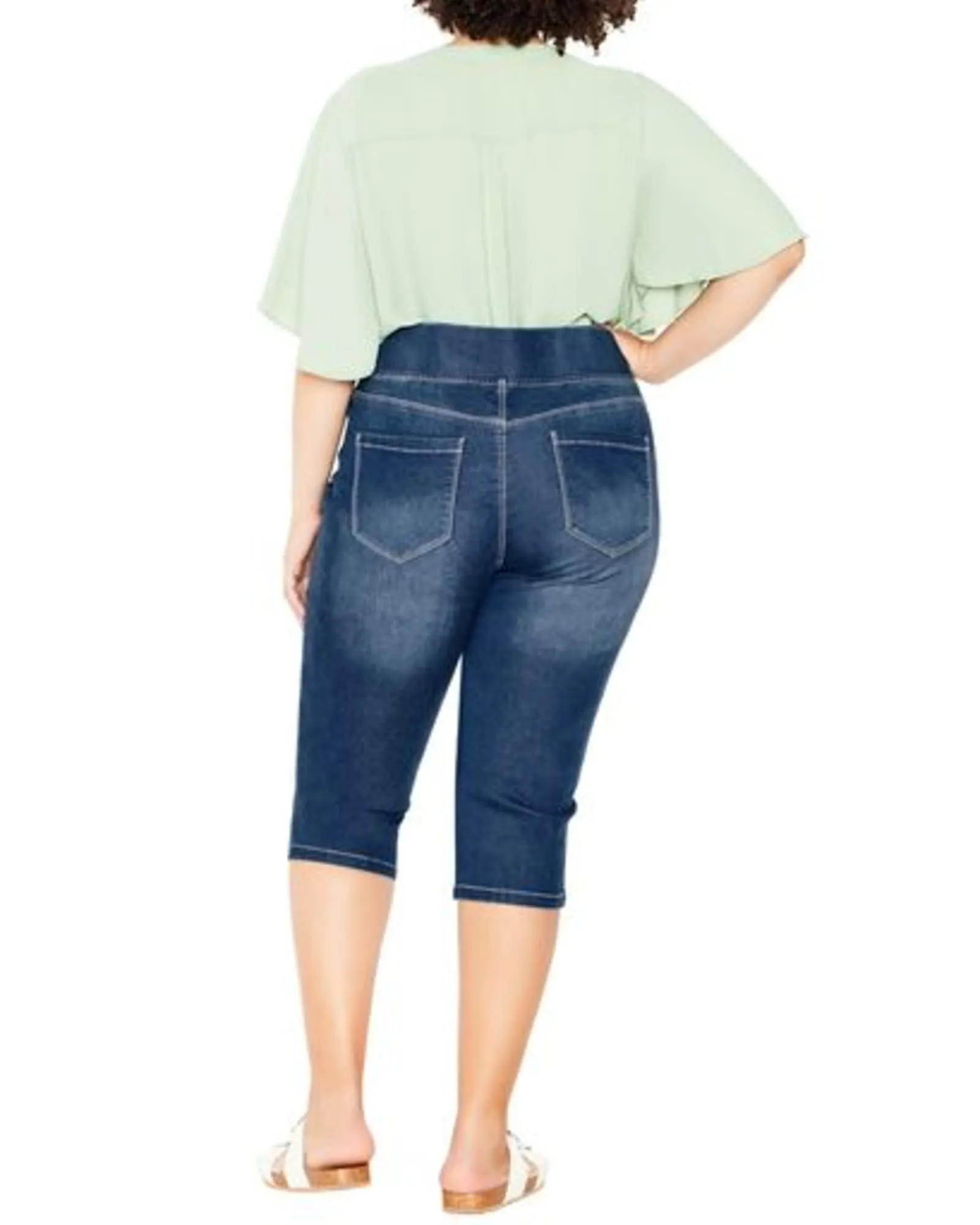 Mindy Crop Butter Denim | Medium Wash