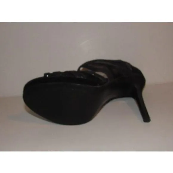 Nina Black FEYLA Sparkly Straps w Mesh & Satin