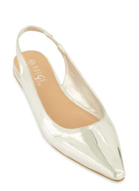 Pointed Toe Slingback Flats