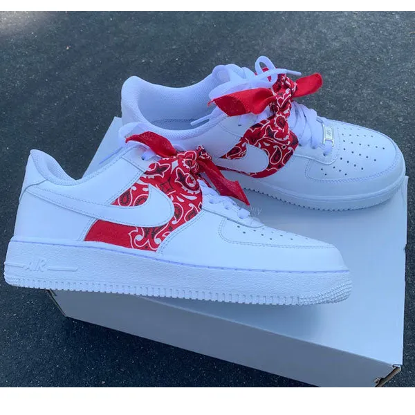 Red Retro Pattern Custom Air Force 1