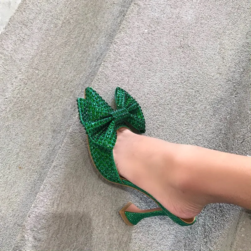 Rhinestone Heels with Bow