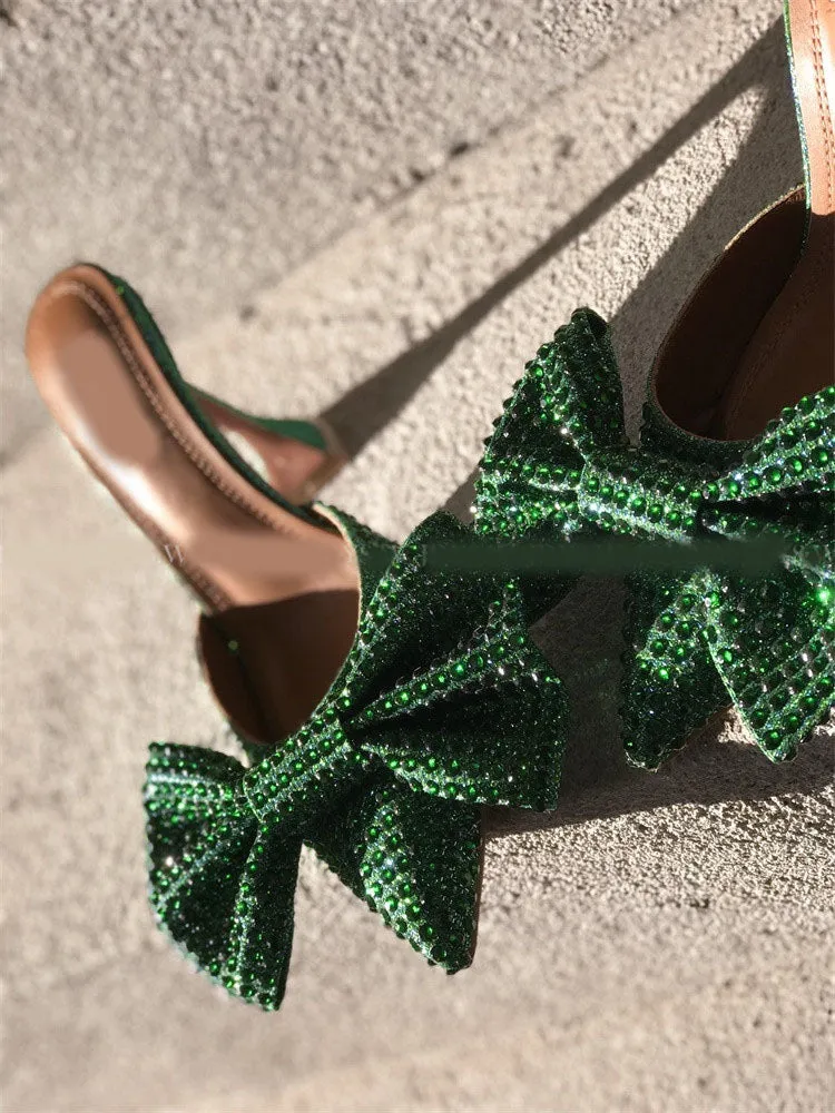 Rhinestone Heels with Bow
