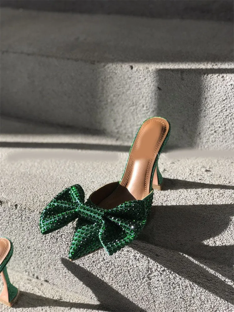 Rhinestone Heels with Bow