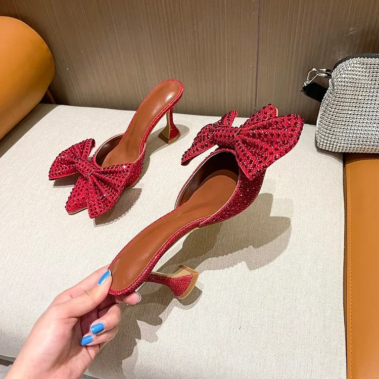 Rhinestone Heels with Bow