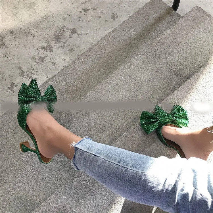 Rhinestone Heels with Bow