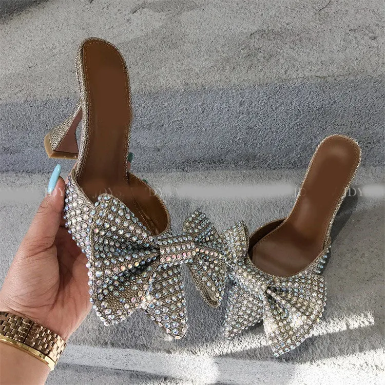 Rhinestone Heels with Bow