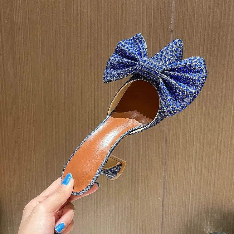 Rhinestone Heels with Bow