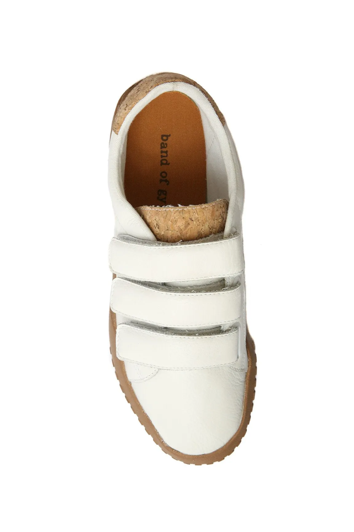 Saturn White Velcro Platform Sneaker