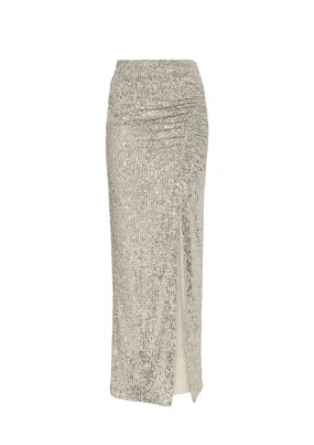 SELF-PORTRAIT - Sequined high-rise Maxi Skirt