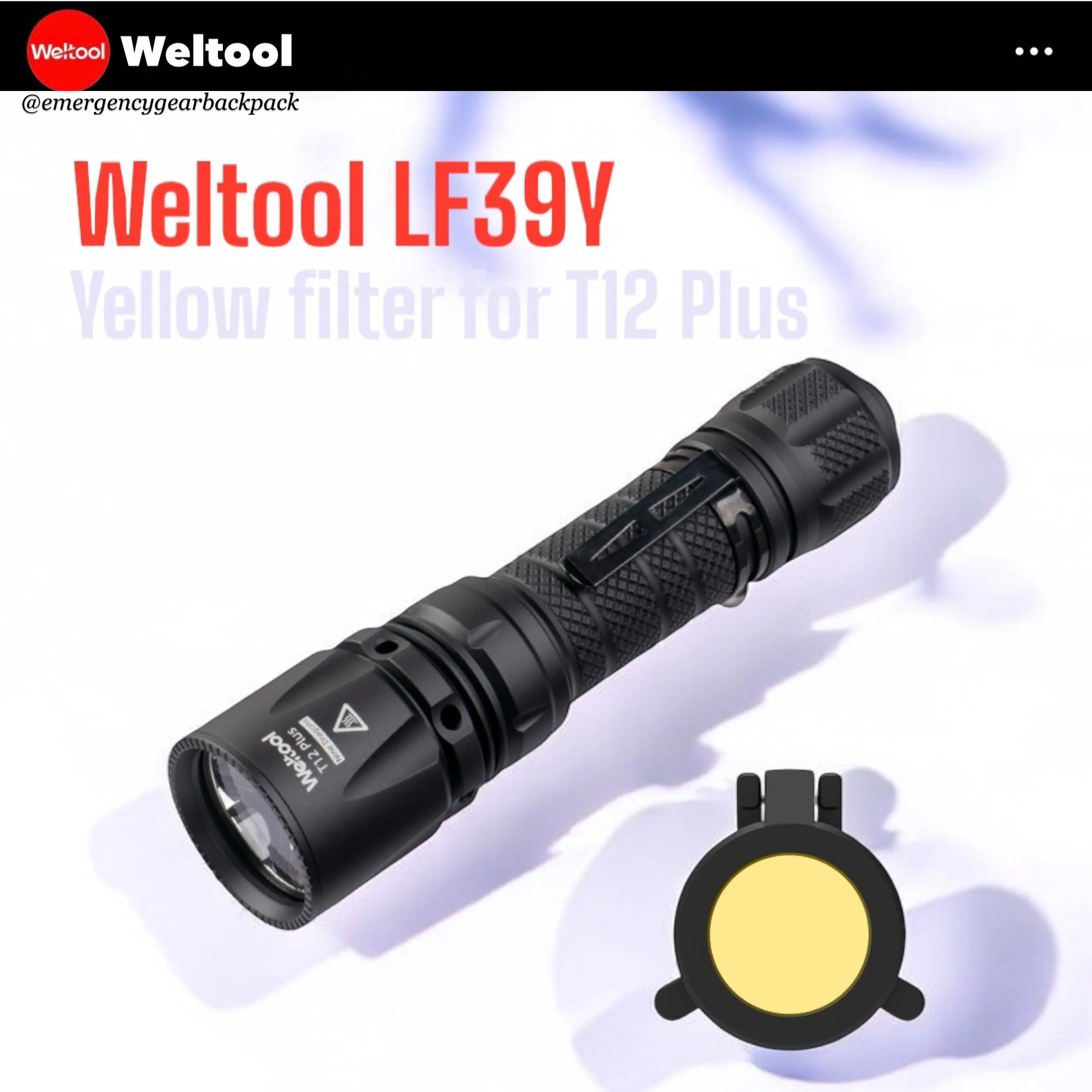 Weltool LF39Y Yellow Filter for T12/T12Plus/F8R