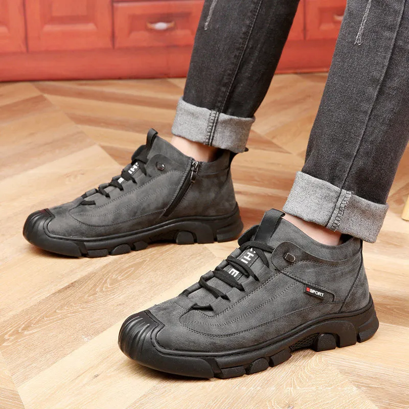 [Winter Gift🎁] Men's Faux Wool Lining Leather Sneaker